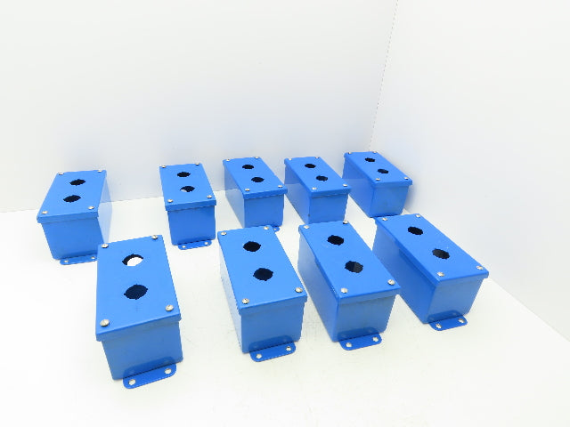 Austin 2 Button Pushbutton Control Station 8"H 4"W 4"D Enclosure Lot of 9