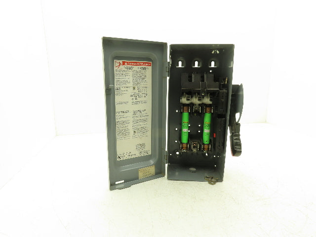 Square D H361N Safety Disconnect Disconnect Switch 30A Fused 3 Pole 600V F05
