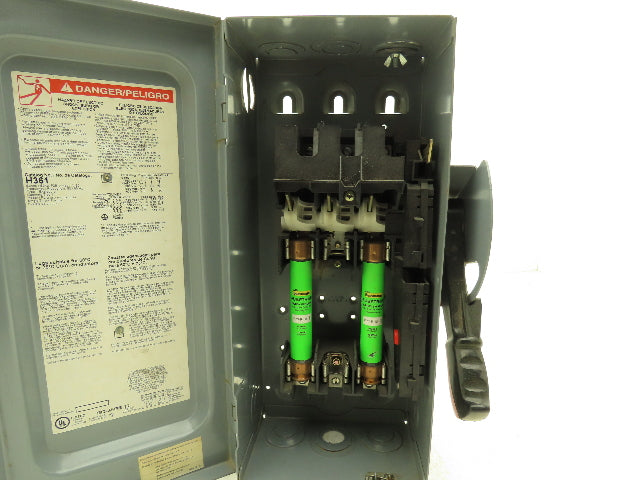 Square D H361N Safety Disconnect Disconnect Switch 30A Fused 3 Pole 600V F05