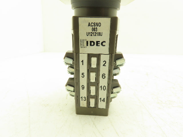 IDEC ACSNO Selector Switch 4 Pole 10 Position Cam Operated