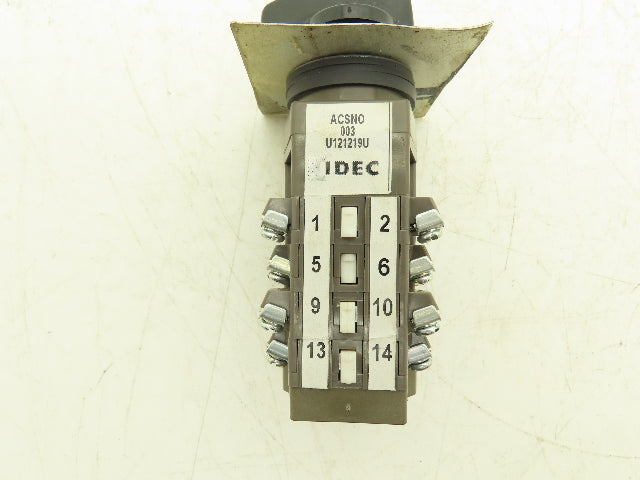 IDEC ACSNO Selector Switch 4 Pole 10 Position Cam Operated