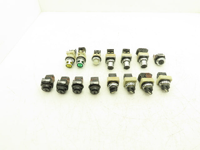 Fuji Electric Pushbutton Selector Pilot Light Alarm Buzzer Mixed Lot of 15
