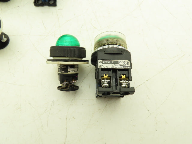 Fuji Electric AR30G4L DR30D0L Pushbutton Pilot light Mixed Lot of 10