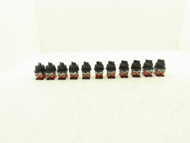 Fuji Electric 2 Position Maintained Selector Switch 1NO 1NC Lot of 11