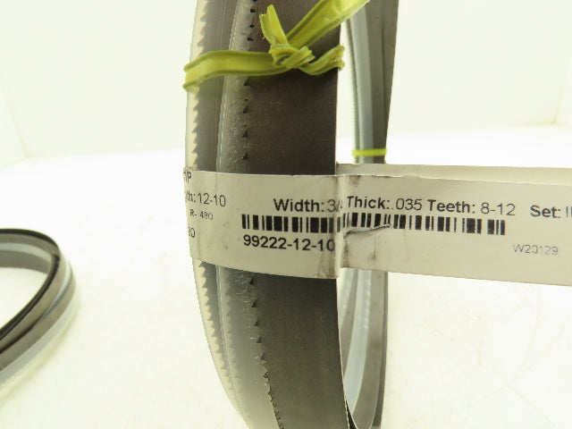 Starrett 99222-12-10 Band Saw Blade Versatix 12'10"x3/4"x.035 TPI: 8-12 Lot of 2