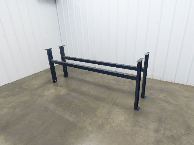 81"W Conveyor Leg Floor Support Heavy Duty Blue 32.75"-36.75"H Lot of 2