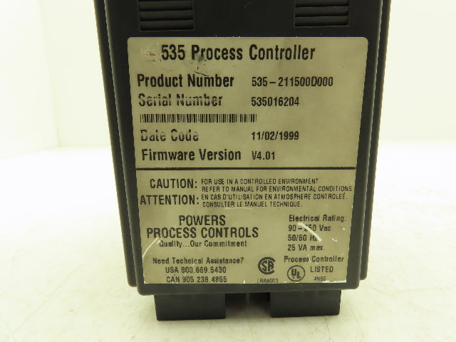 Powers 535 Process Controller 1/4 DIN Firmware 4.01