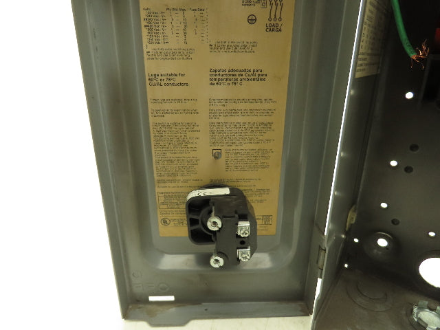 Square D HU361EI Safety Disconnect Snap Switch 30A 600V 3-Pole