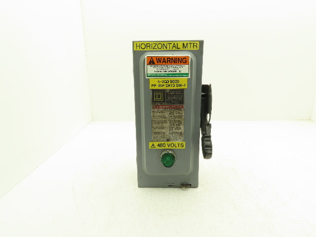 Square D HU361EI Safety Disconnect Snap Switch 30A 600V 3-Pole