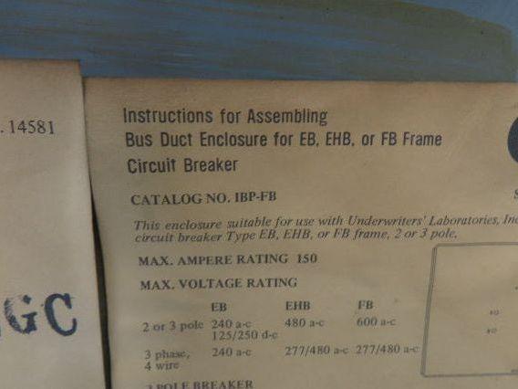 Westinghouse Busway Disconnect Switch Bus Plug 50A 600VAC 3PH 3W