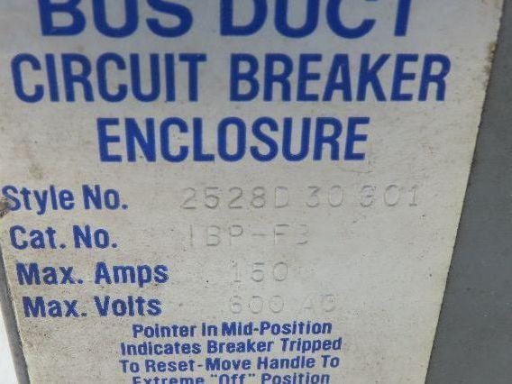 Westinghouse Busway Disconnect Switch Bus Plug 50A 600VAC 3PH 3W