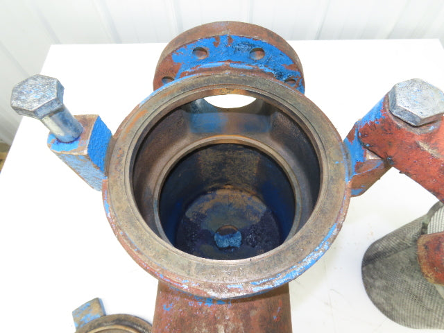 Hayward Model 72 Simplex 4" Inline Basket Strainer Cast Iron 200 PSI Flanged