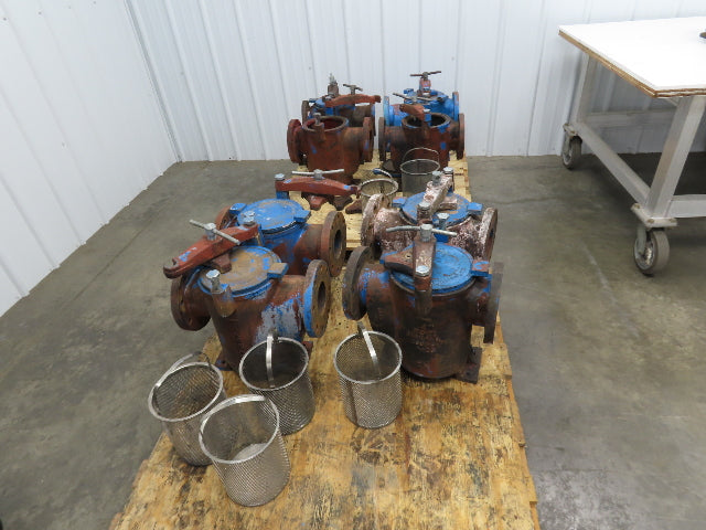 Hayward Model 72 Simplex 4" Inline Basket Strainer Cast Iron 200 PSI Flanged