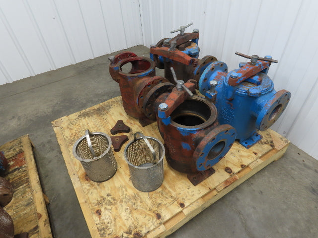Hayward Model 72 Simplex 4" Inline Basket Strainer Cast Iron 200 PSI Flanged