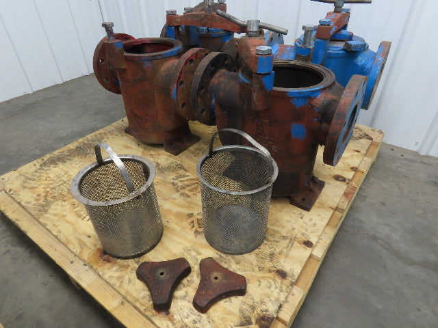 Hayward Model 72 Simplex 4" Inline Basket Strainer Cast Iron 200 PSI Flanged