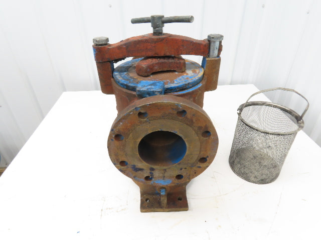 Hayward Model 72 Simplex 4" Inline Basket Strainer Cast Iron 200 PSI Flanged