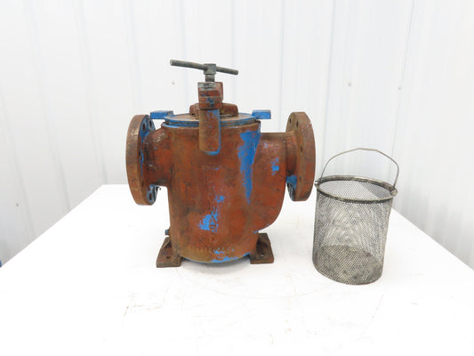 Hayward Model 72 Simplex 4" Inline Basket Strainer Cast Iron 200 PSI Flanged