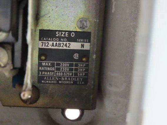 Allen Bradley Combination Motor Starter Size 0 Fusible 5Hp 600V 3PH