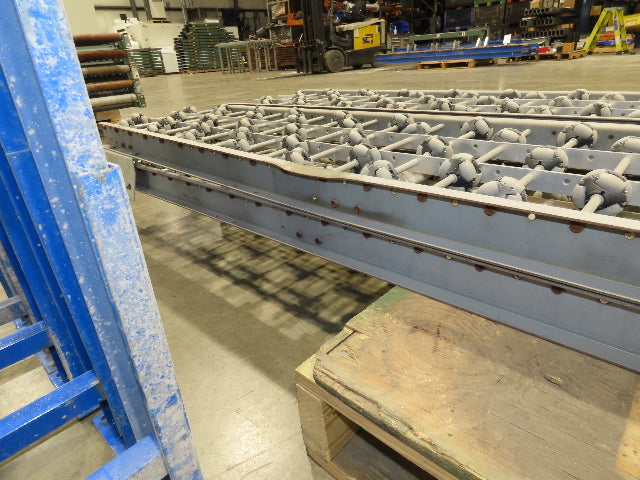 15"x 36' 5" Multi-Directional Roller Conveyor Interroll 2500 OmniWheel Roll-Flex