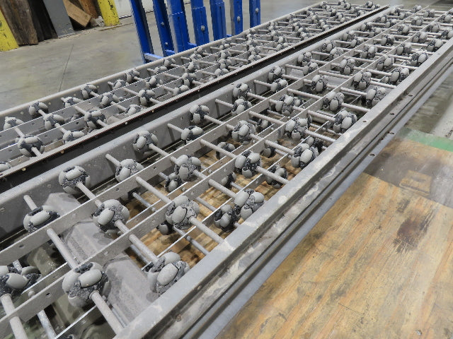 15"x 36' 5" Multi-Directional Roller Conveyor Interroll 2500 OmniWheel Roll-Flex