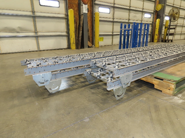 15"x 36' 5" Multi-Directional Roller Conveyor Interroll 2500 OmniWheel Roll-Flex