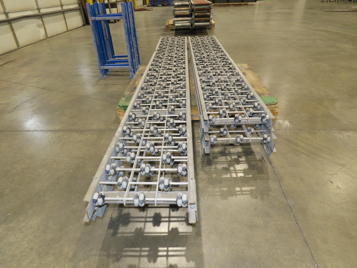 15"x 36' 5" Multi-Directional Roller Conveyor Interroll 2500 OmniWheel Roll-Flex