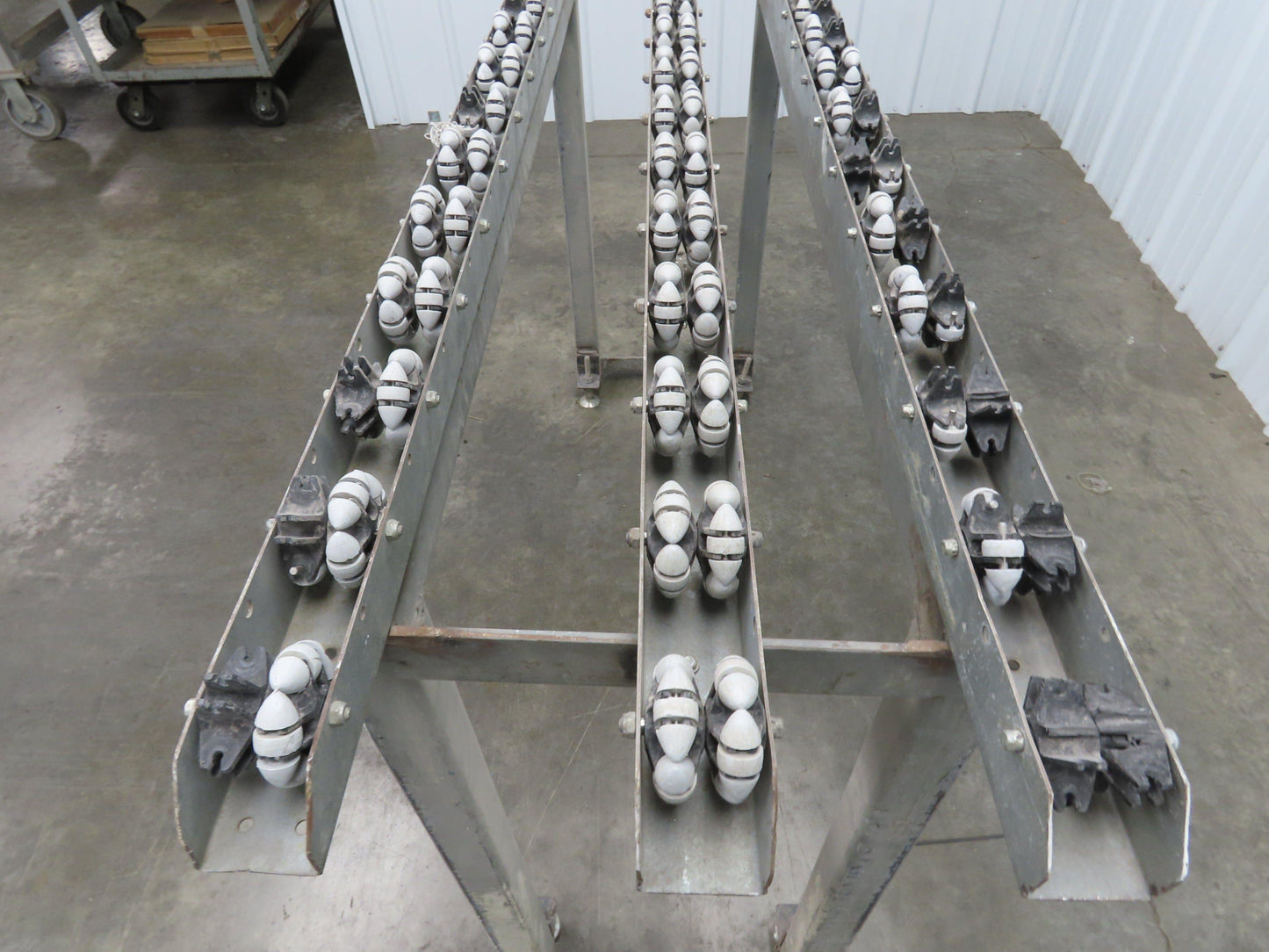 Roll-Flex 16"x 5' Multi-Directional 3-Track Roller Conveyor Plastic Ergo-Roll