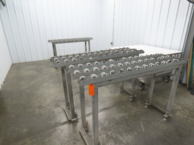 Roll-Flex 16"x 5' Multi-Directional 3-Track Roller Conveyor Plastic Ergo-Roll