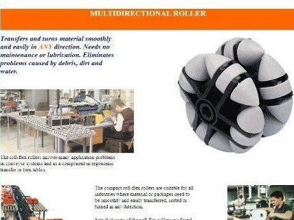 Roll-Flex 16"x 5' Multi-Directional 3-Track Roller Conveyor Plastic Ergo-Roll