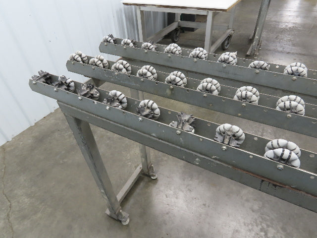 Roll-Flex 16"x 5' Multi-Directional 3-Track Roller Conveyor Plastic Ergo-Roll