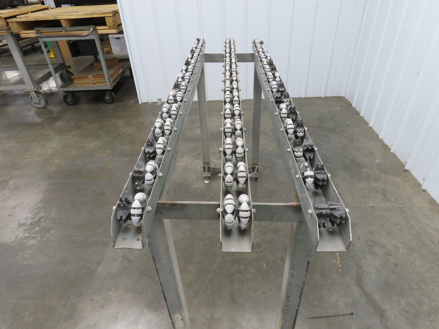 Roll-Flex 16"x 5' Multi-Directional 3-Track Roller Conveyor Plastic Ergo-Roll
