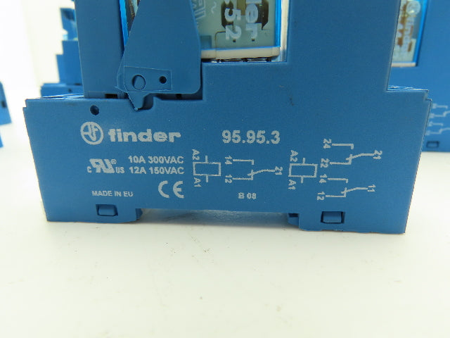 Finder 44.52 | 95.95.3 Relay 24vDC Coil Base 10A 300vAC Lot of 10