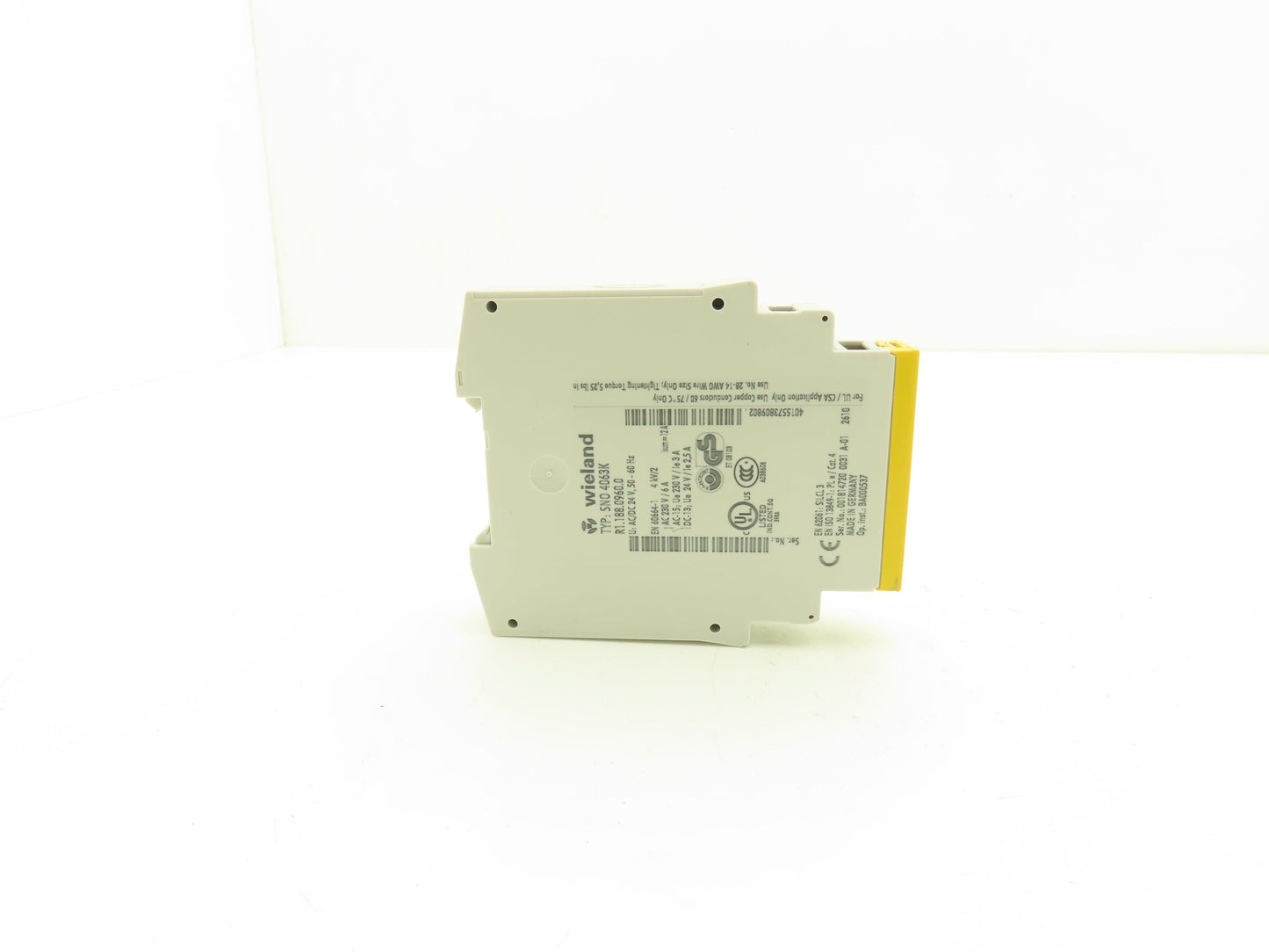 Wieland R1.188.0960.0 SNO 4063K Contact Expansion Safety Relay 24vDC