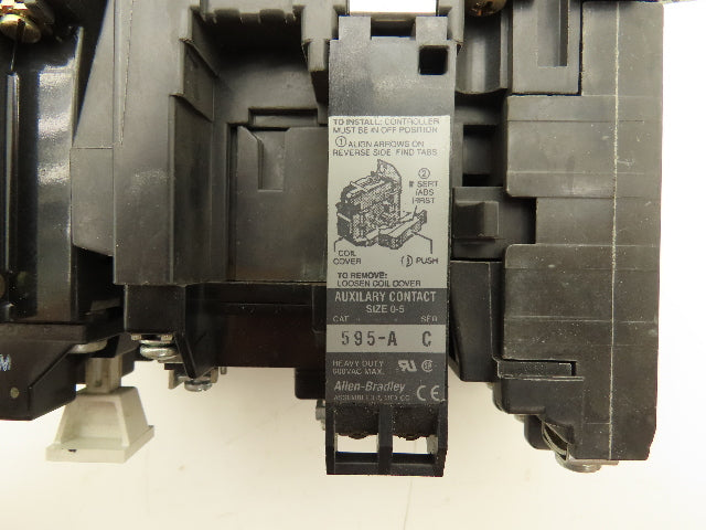 Allen Bradley 509-AOD Motor Starter 3Ph 575v 5Hp Overload Relay NEMA 0 Lot of 3