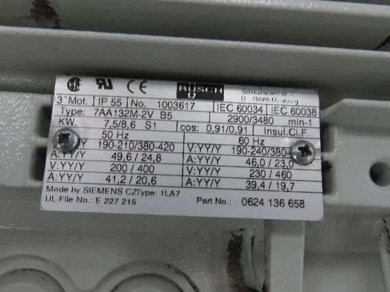 Busch BNV1000A0400 Combi Cobra Screw Vacuum Pump 0.001hPa 8.6kw 3Ph Booster 4kw
