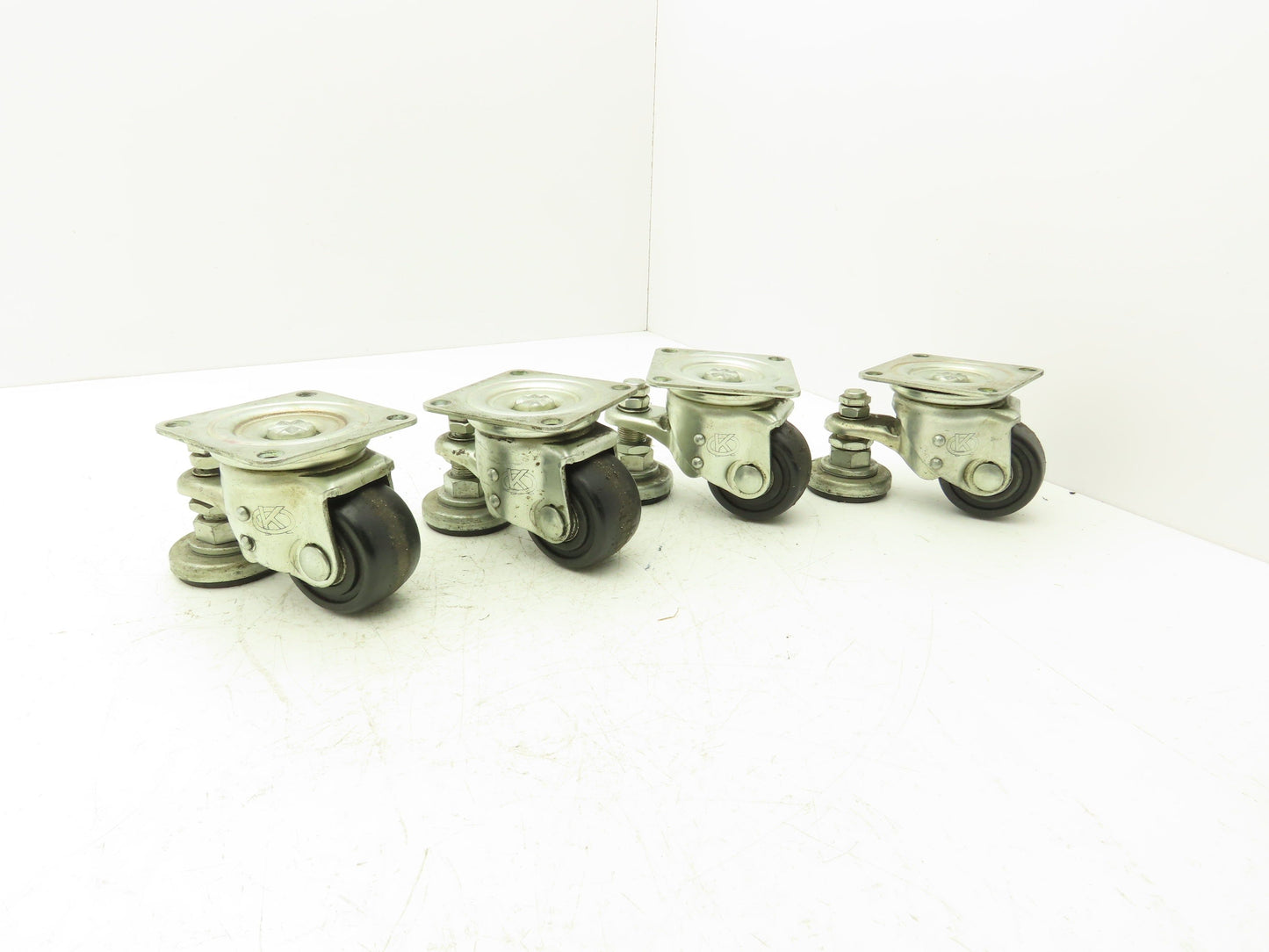 Caster Wheel 65x38mm (2-9/16"x1-1/2") With Stopper Brake Foot Lot of 4