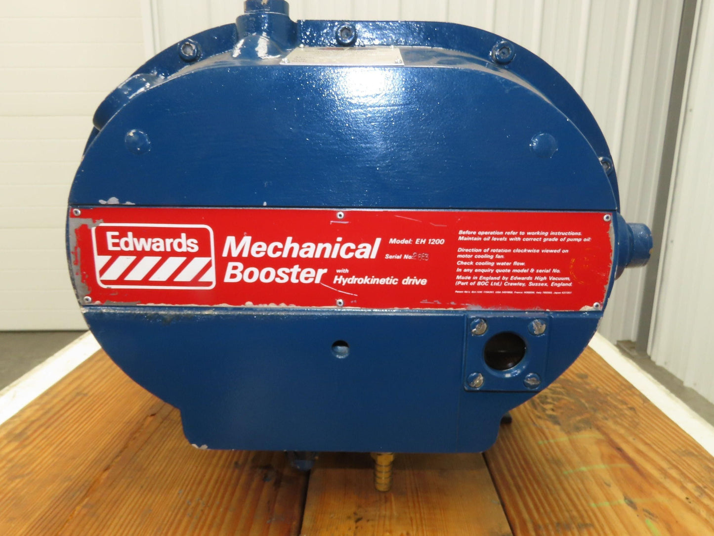 Edwards EH1200 Roots Blower Vacuum Mechanical Booster Pump 845cfm 3kw 230/460V