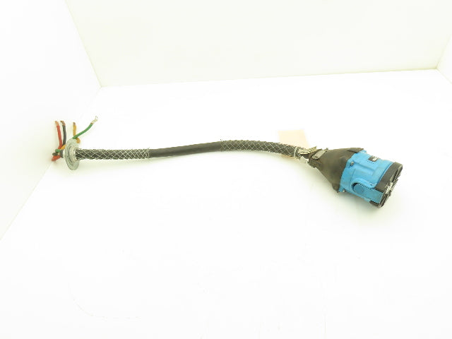 Hubbell DS60A Disconnect Decontactor 90A 600vAC 6awg 4-wire Connector Cord 2'