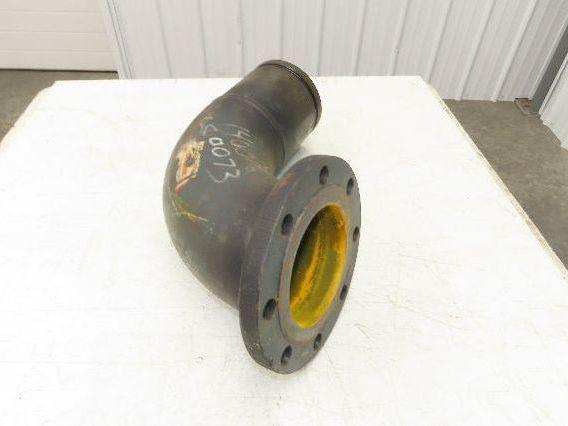 Victaulic 6" Grooved Pipe Nipple 90° Elbow x 5" Flange Adapter Butt Weld #150