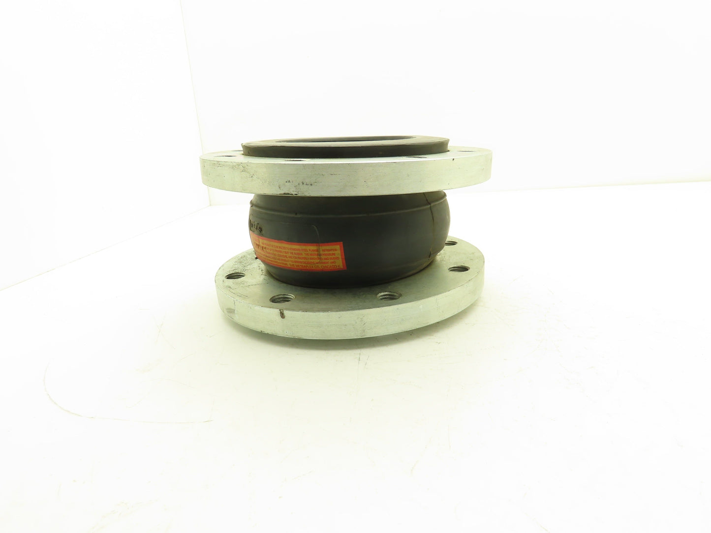 Rubber Expansion Joint 5" Steel Flange #150 8-Bolt Threaded