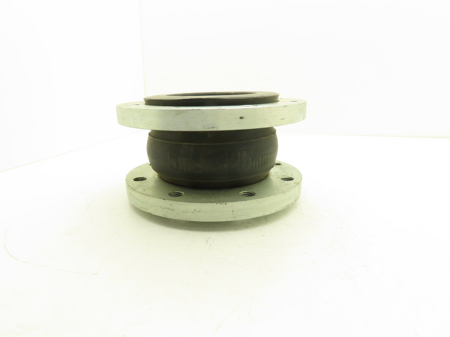 Rubber Expansion Joint 5" Steel Flange #150 8-Bolt Threaded