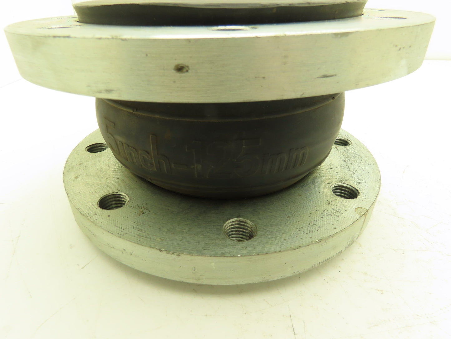 Rubber Expansion Joint 5" Steel Flange #150 8-Bolt Threaded