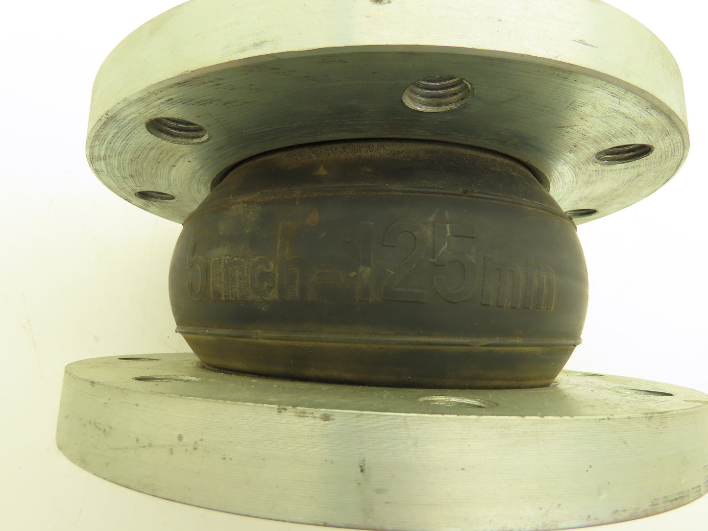 Rubber Expansion Joint 5" Steel Flange #150 8-Bolt Threaded