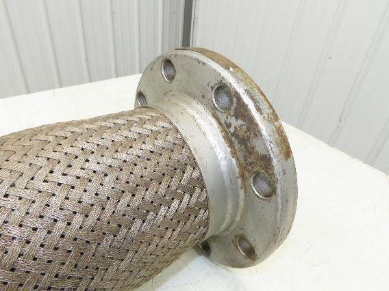 5"x 14" Steel Flanged Stainless Braided Flex Hose Pipe Expansion Joint 8-Bolt