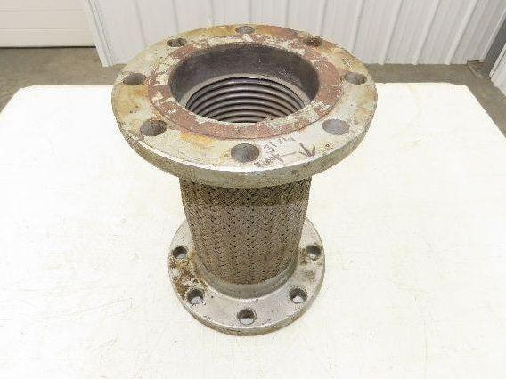 5"x 14" Steel Flanged Stainless Braided Flex Hose Pipe Expansion Joint 8-Bolt