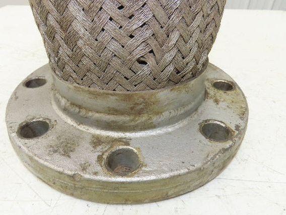 5"x 14" Steel Flanged Stainless Braided Flex Hose Pipe Expansion Joint 8-Bolt