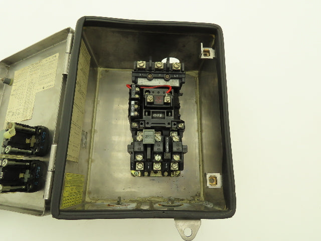 Allen-Bradley 509-ACD-1 Stainless Enclosed NEMA Motor Starter 600V 3PH