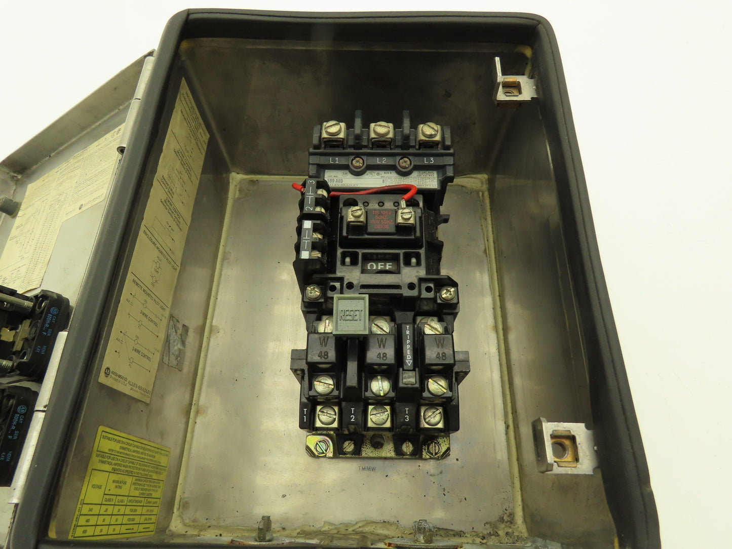 Allen-Bradley 509-ACD-1 Stainless Enclosed NEMA Motor Starter 600V 3PH