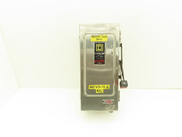Square D H361DS Safety Disconnect Switch 30A 600V 3PH Fused Stainless