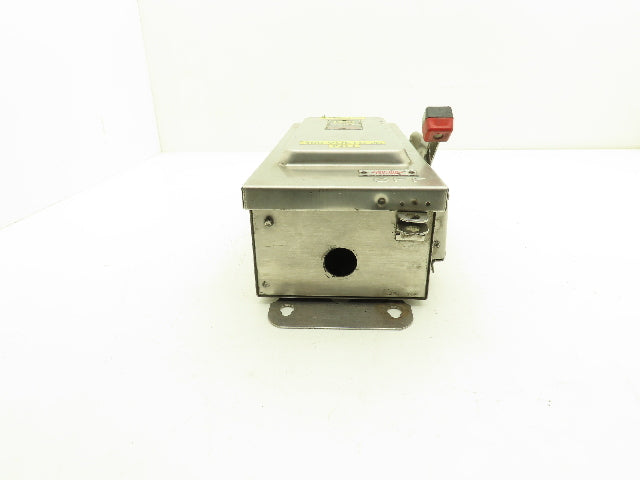 Square D H361DS Safety Disconnect Switch 30A 600V 3PH Fused Stainless